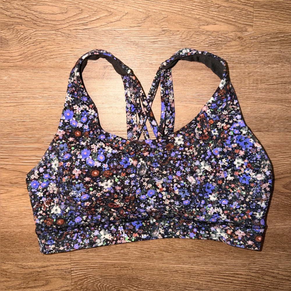 Lululemon Floral Energy Sports Bra, Size 8
